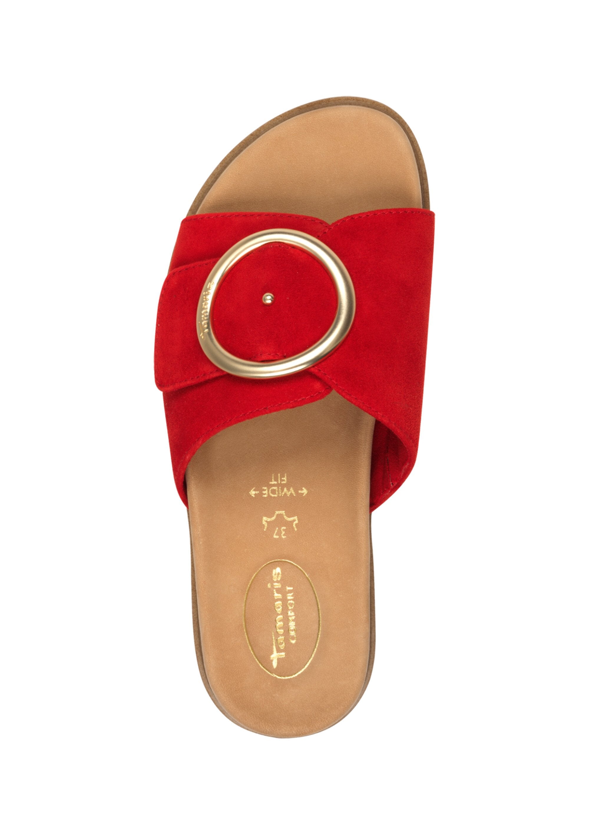 Suede_leather_mules_with_metal_buckle_Red_OV1_slim