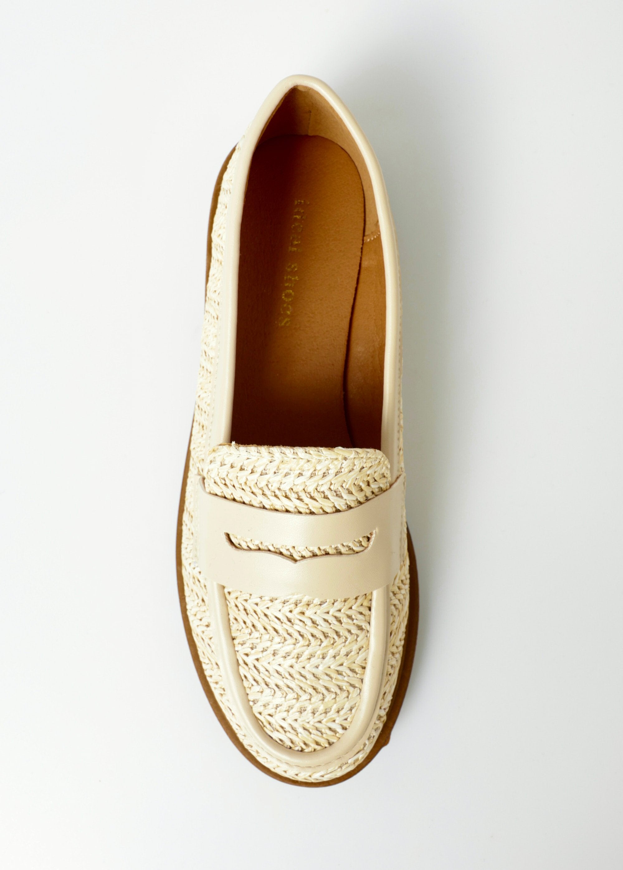 Metallic_woven_effect_loafers_with_tab_Beige_OV1_slim