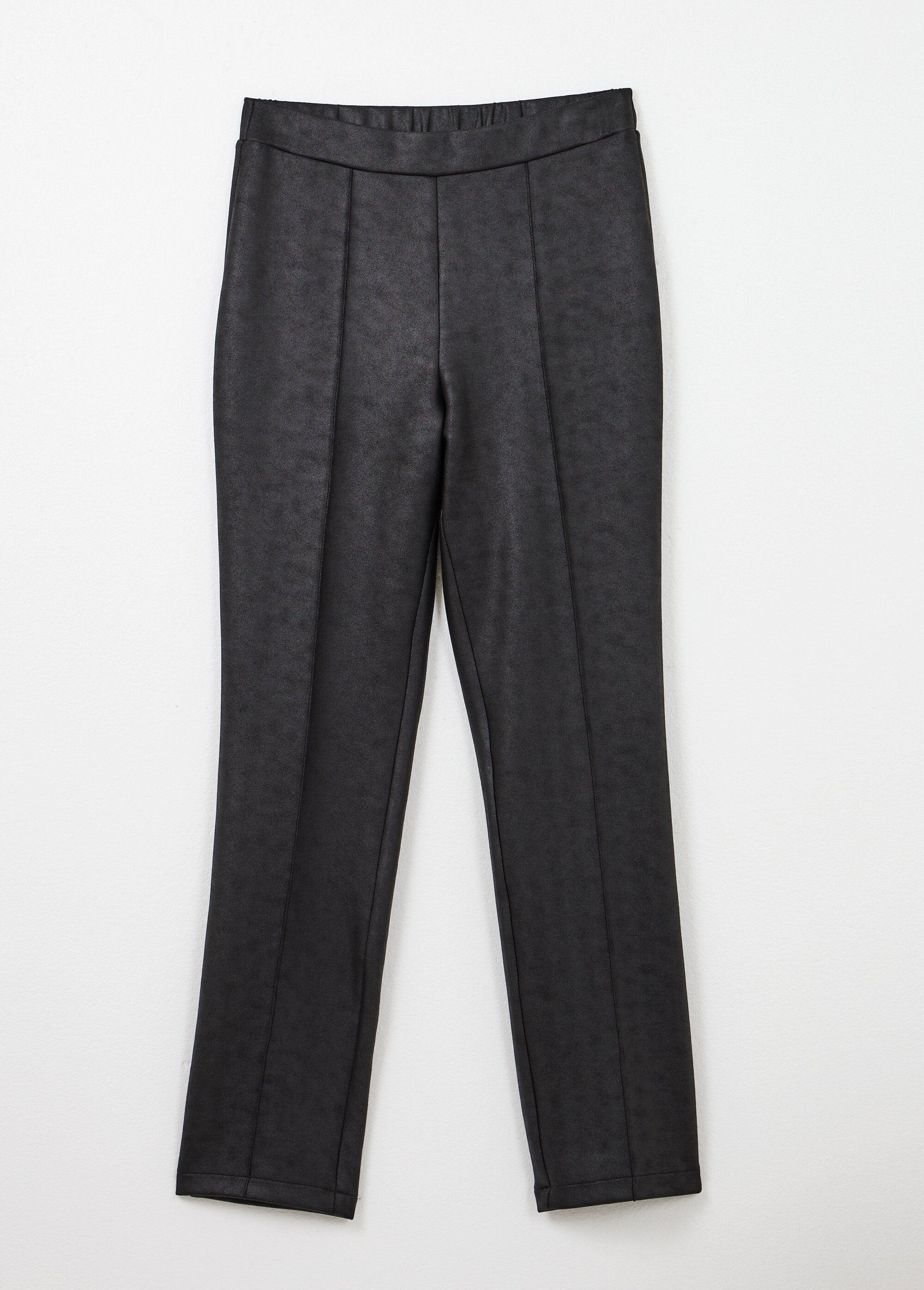 Straight-leg_pants_with_skin-look_semi-elasticated_waistband_Black_AP1_slim