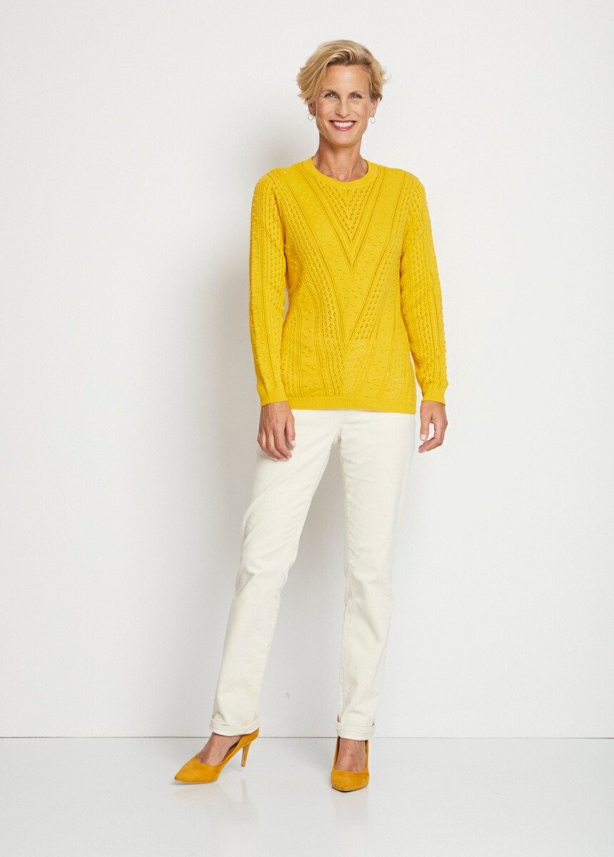 Round_neck_openwork_knit_sweater_and_balls_Honey_SF1_slim