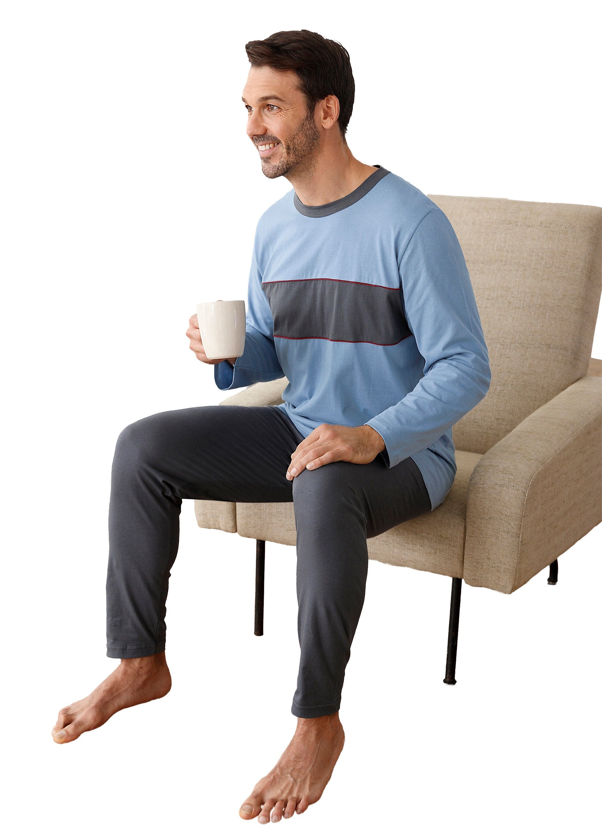 Two-tone_cotton_pajamas_Blue_FA1_slim