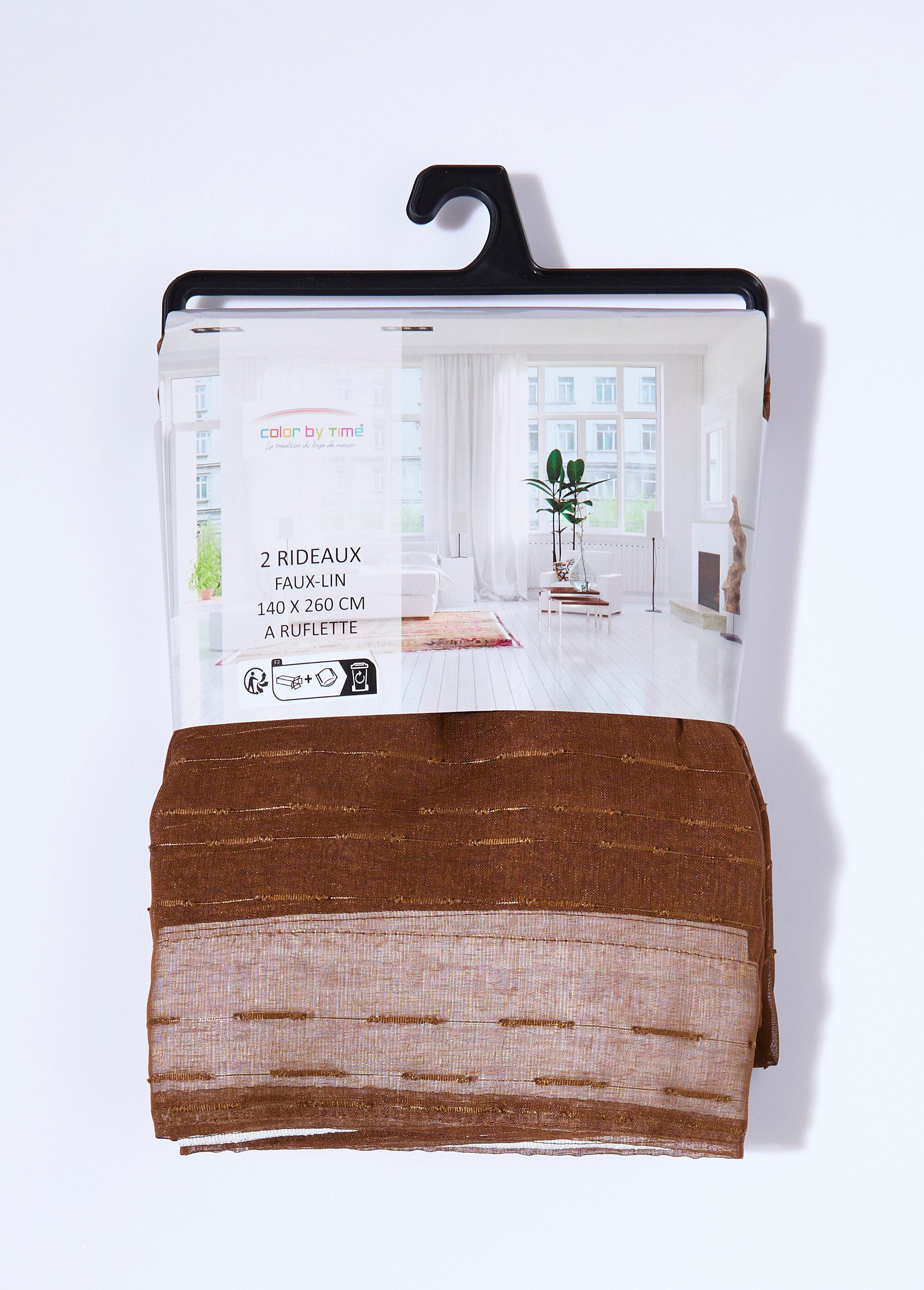 Authentic_1-panel_curtain_with_gathered_heading_tape_Brown_DE2_slim