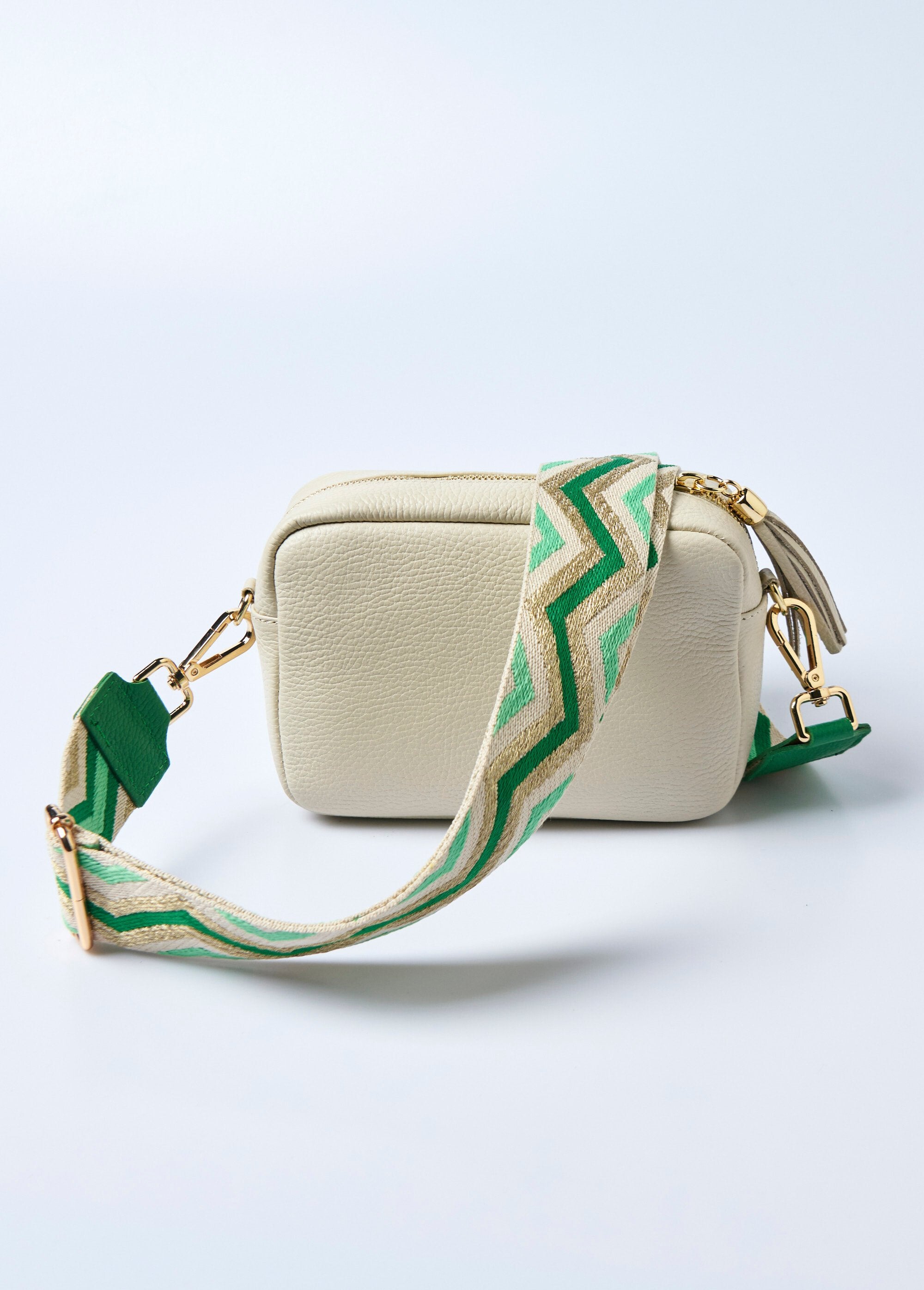 Herringbone_woven_handbag_strap_Green_DE1_slim