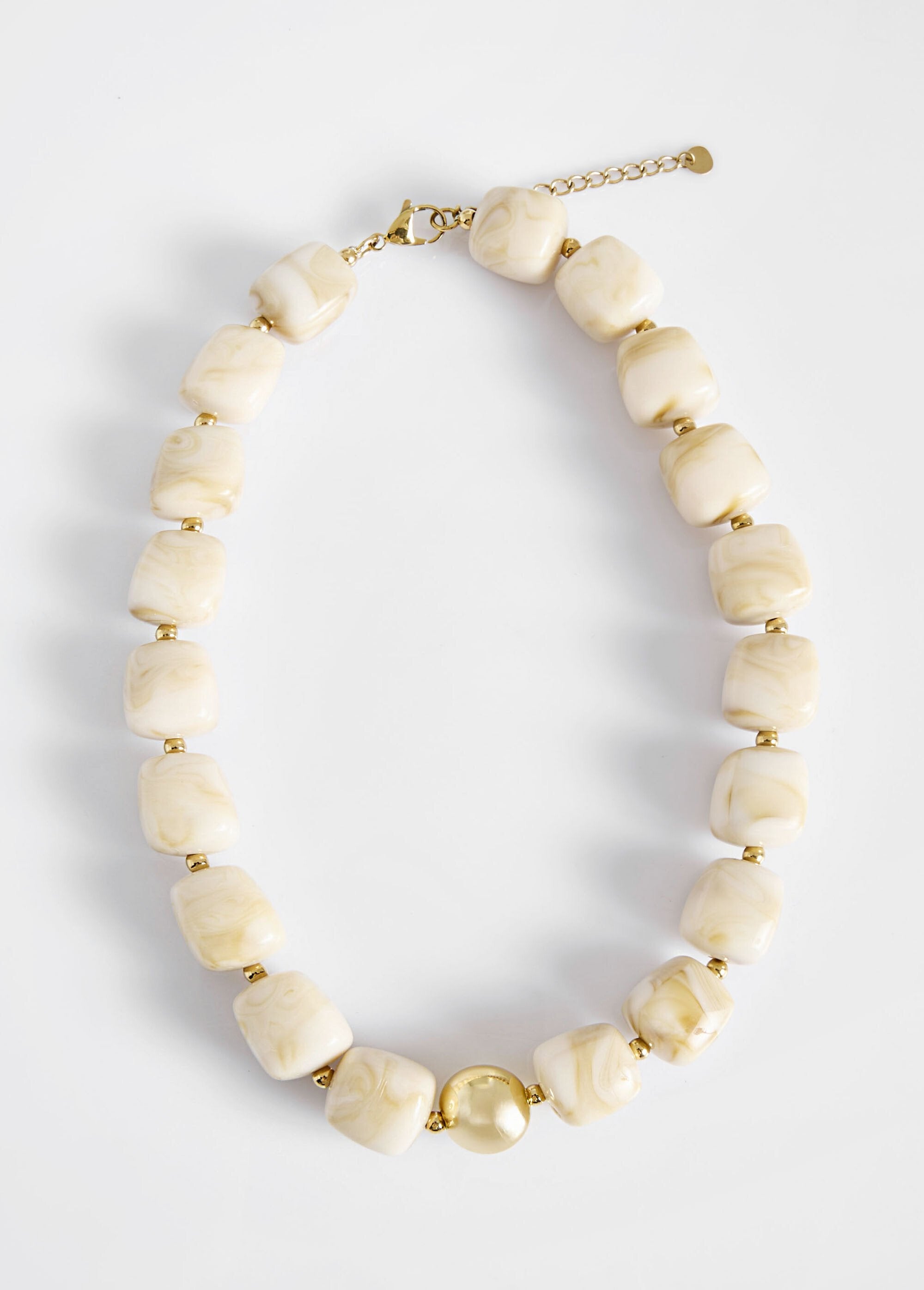 Resin_and_stainless_steel_bead_necklace_Beige_FA1_slim