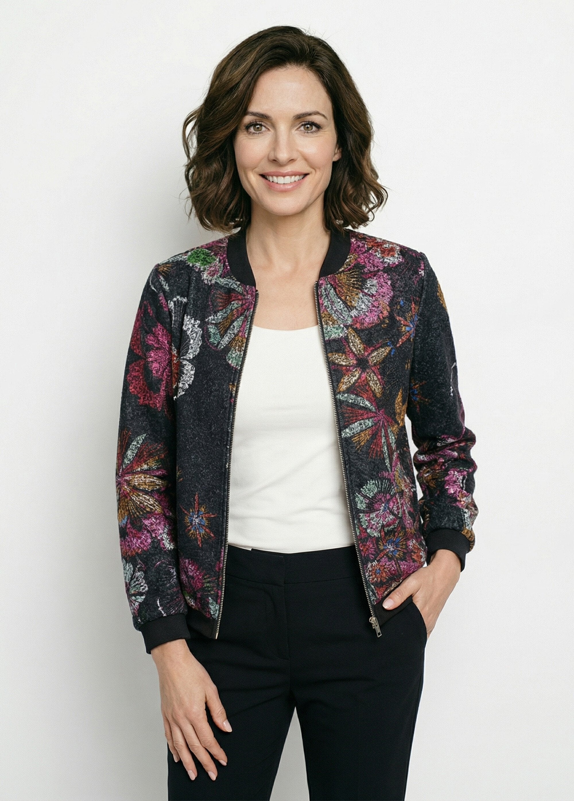 Bomber-style_jacket_in_printed_terry_fabric_Black_and_pink_FA1_slim