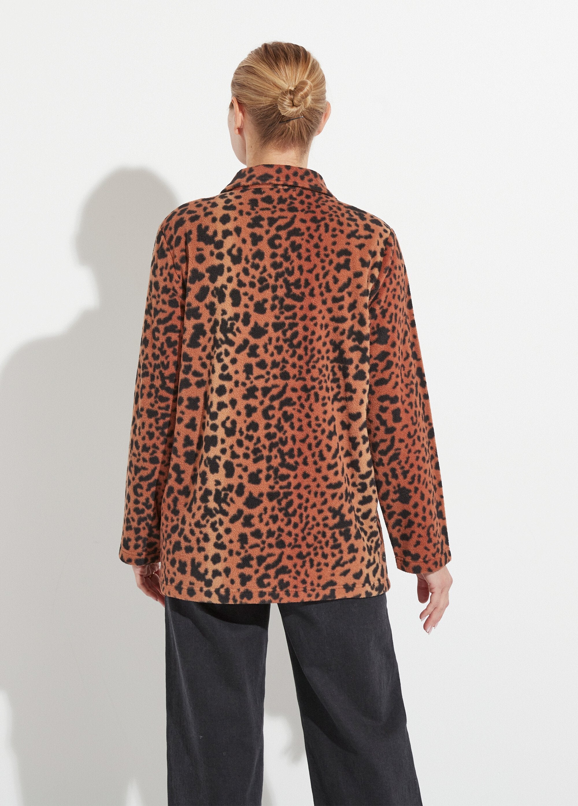 Blouson_zippé_maille_polaire_imprimée_Marron_et_noir_DO1_slim