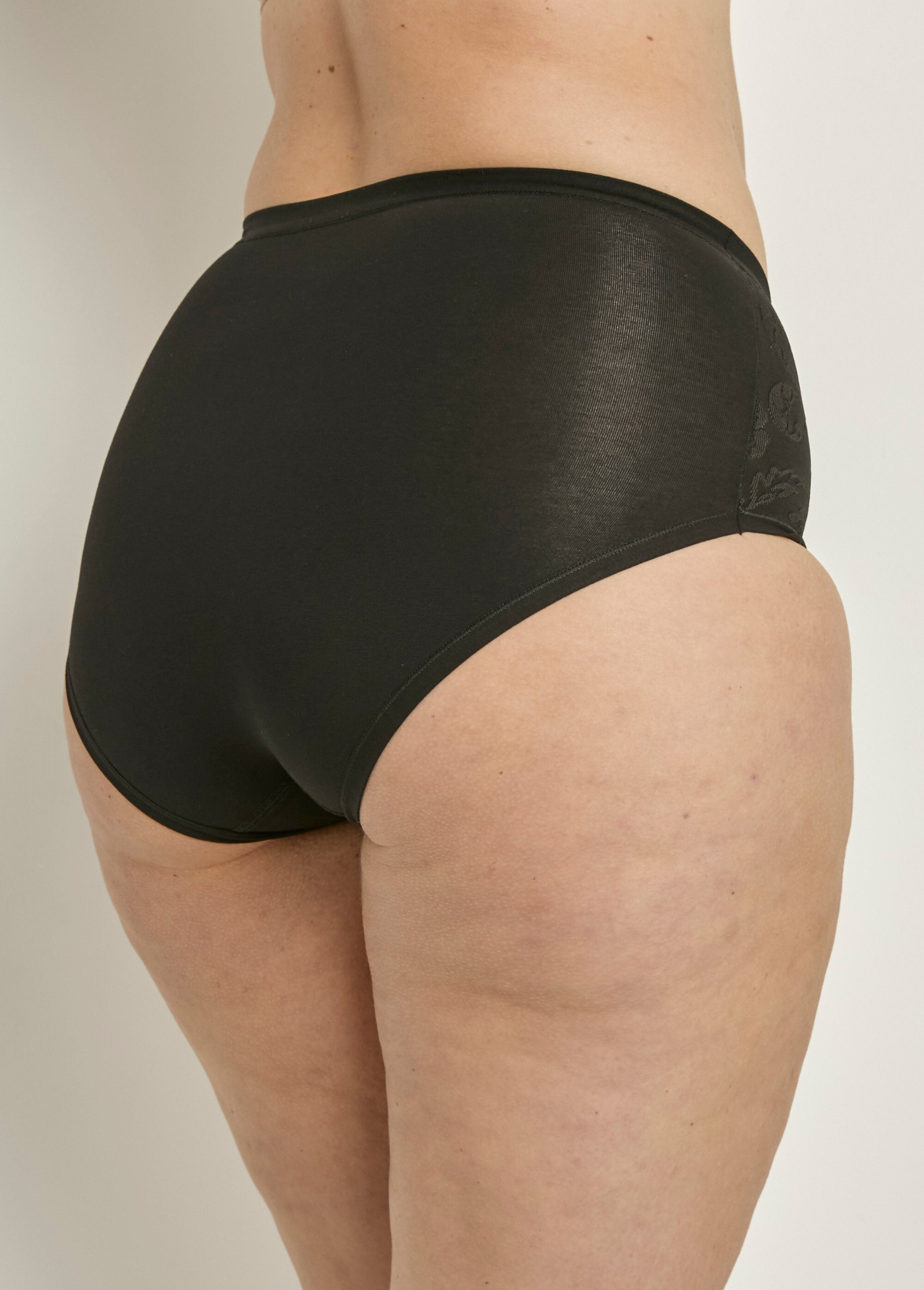 High-waisted_briefs_with_matte/shiny_effect_-_pack_of_2_Black_lot2_DO1_curvy