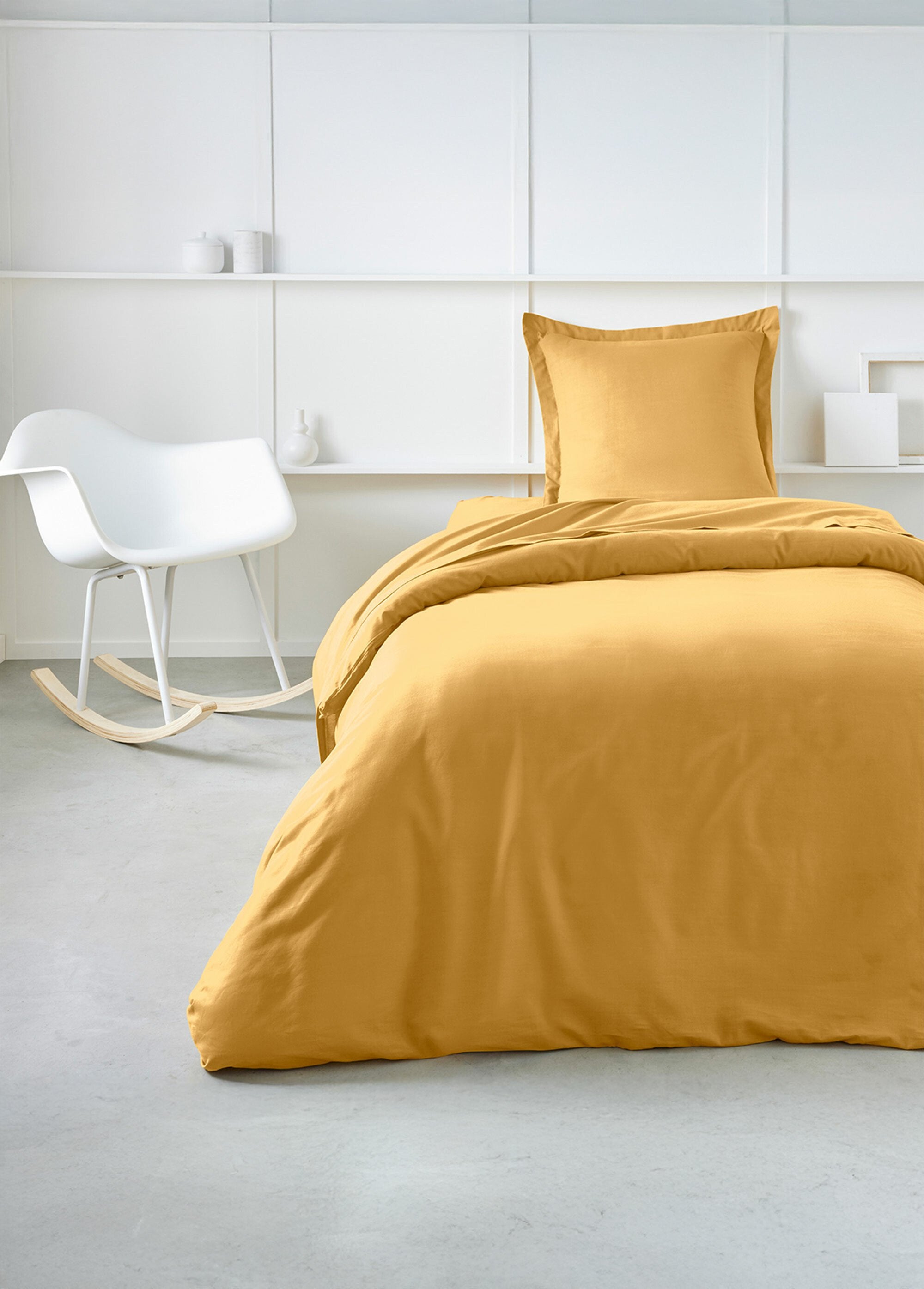 Plain_cotton_fitted_sheet_Ocher_SF1_slim