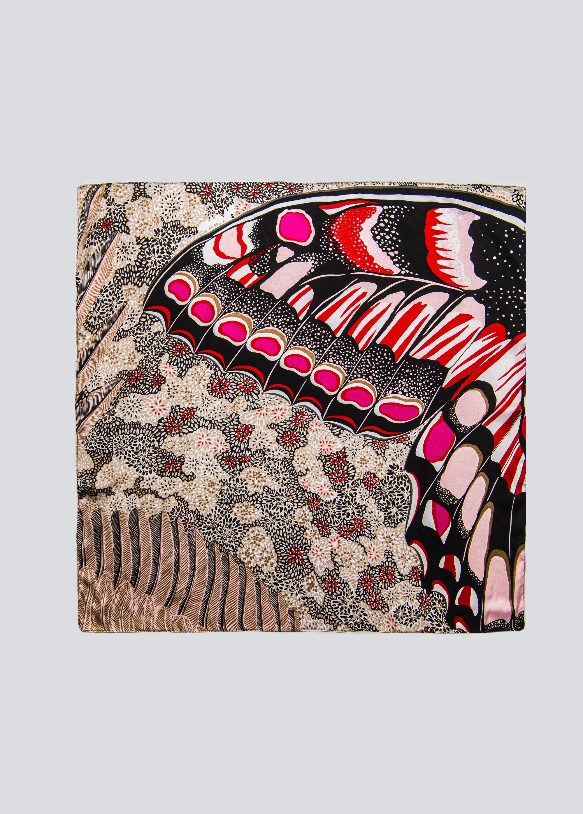 Butterfly_print_satin_look_scarf_Black_and_pink_AP1_slim