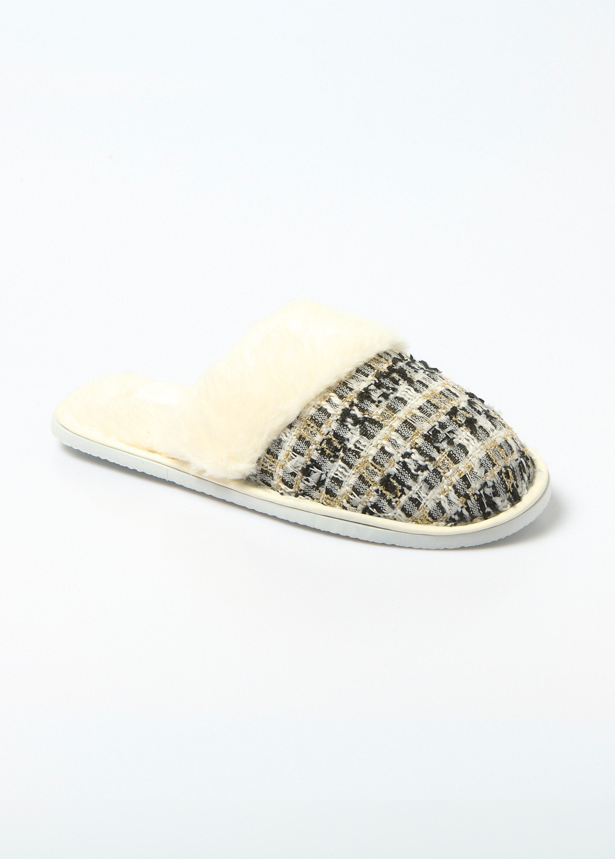 Chaussons_mules_tweed_et_fourrure_Noir_FA1_slim
