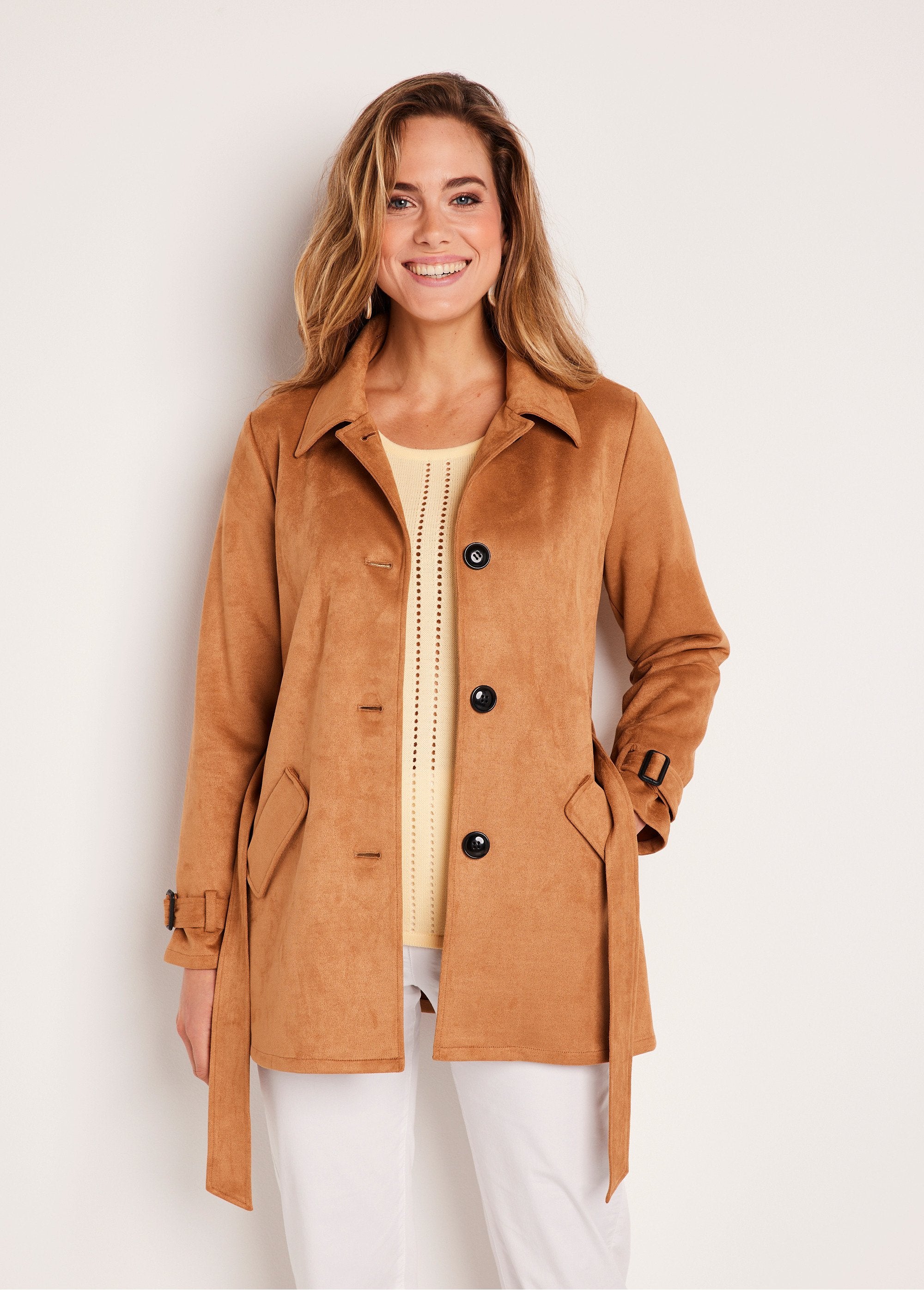 Short_suede_fabric_coat_Beige_FA1_slim