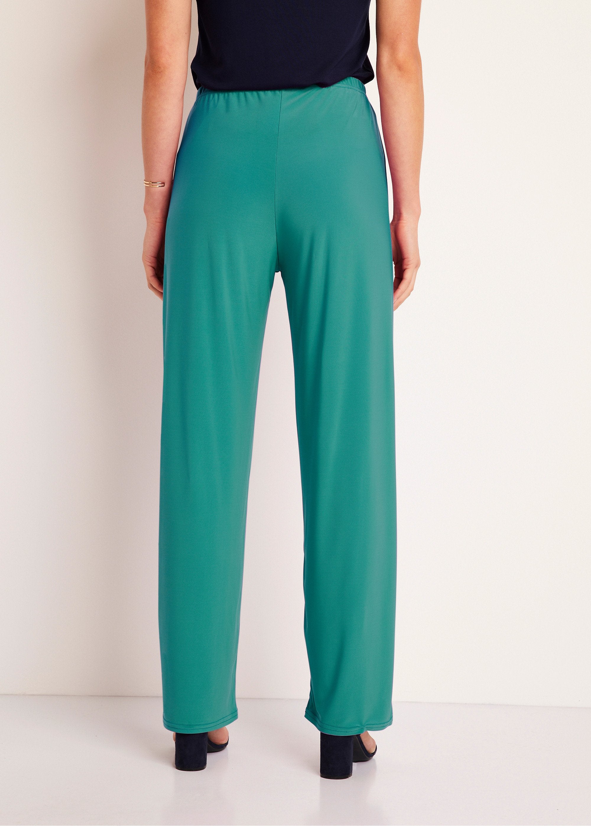 Flowy_elasticated_waist_mesh_pants_Plain_green_DO1_slim