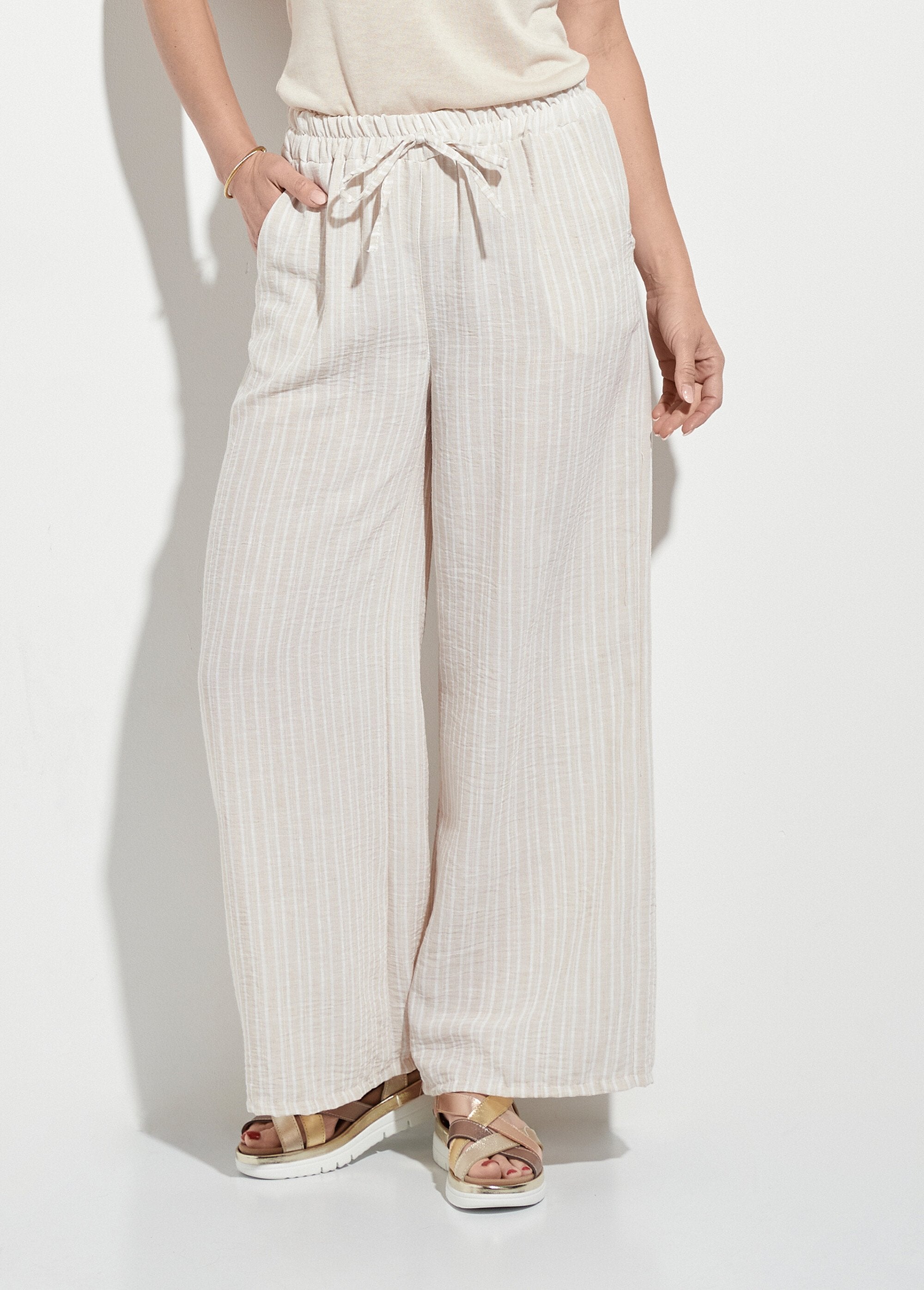 Loose-fitting_striped_linen_pants_Beige_FA1_slim