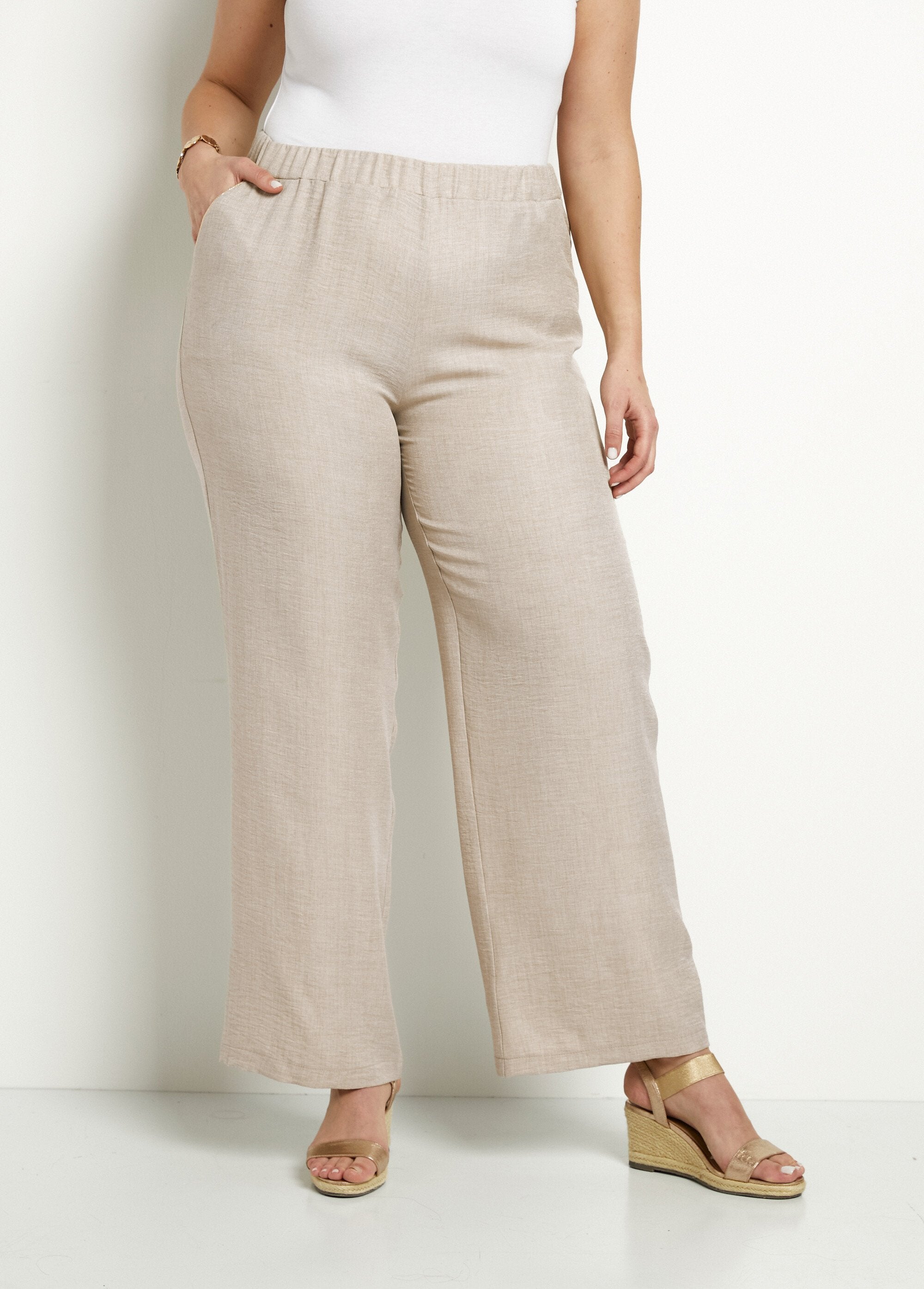 Wide_elasticated_waist_linen_look_trousers_Beige_FA1_curvy