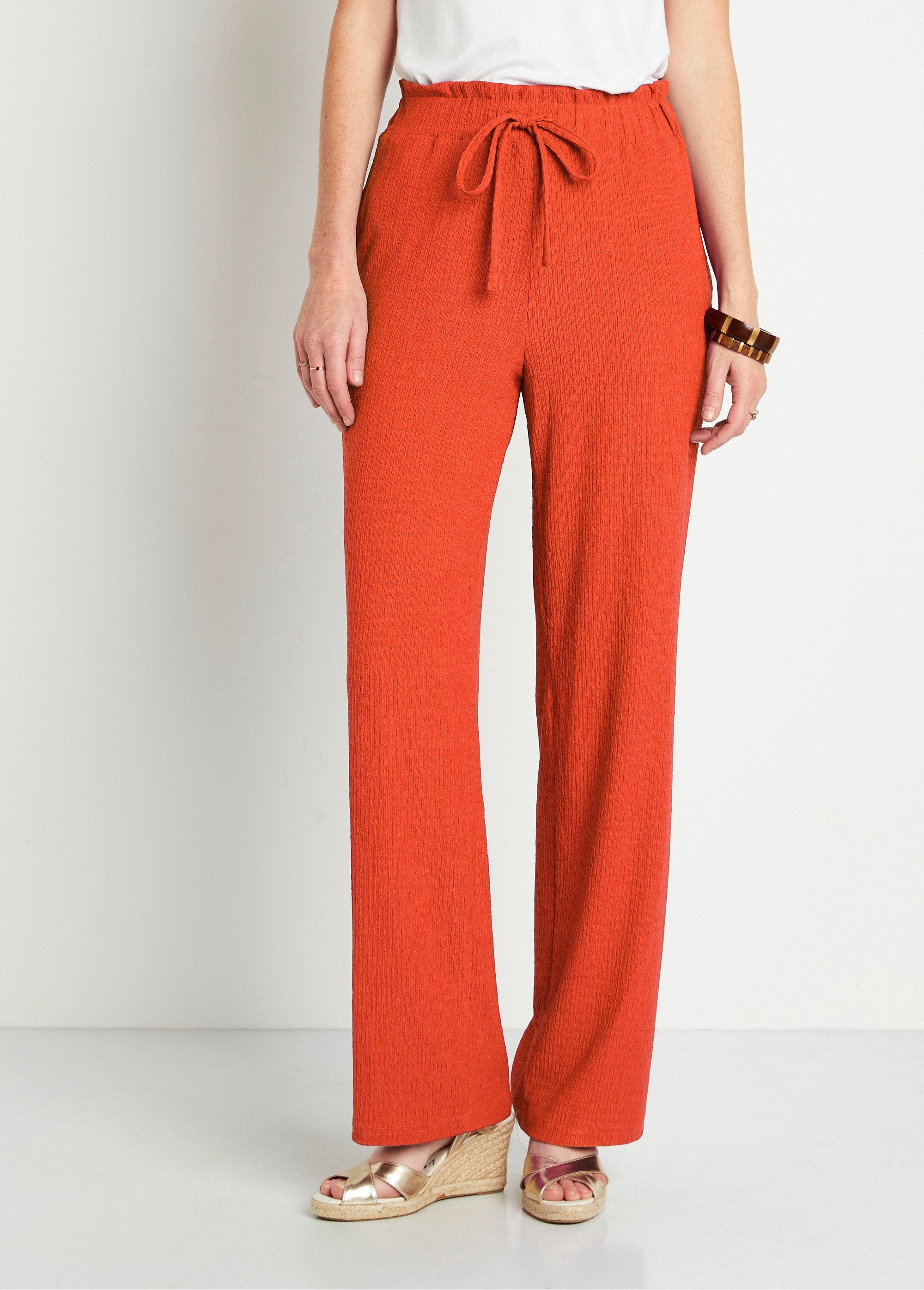 Wide_elasticated_waist_knit_pants_Orange_FA1_slim