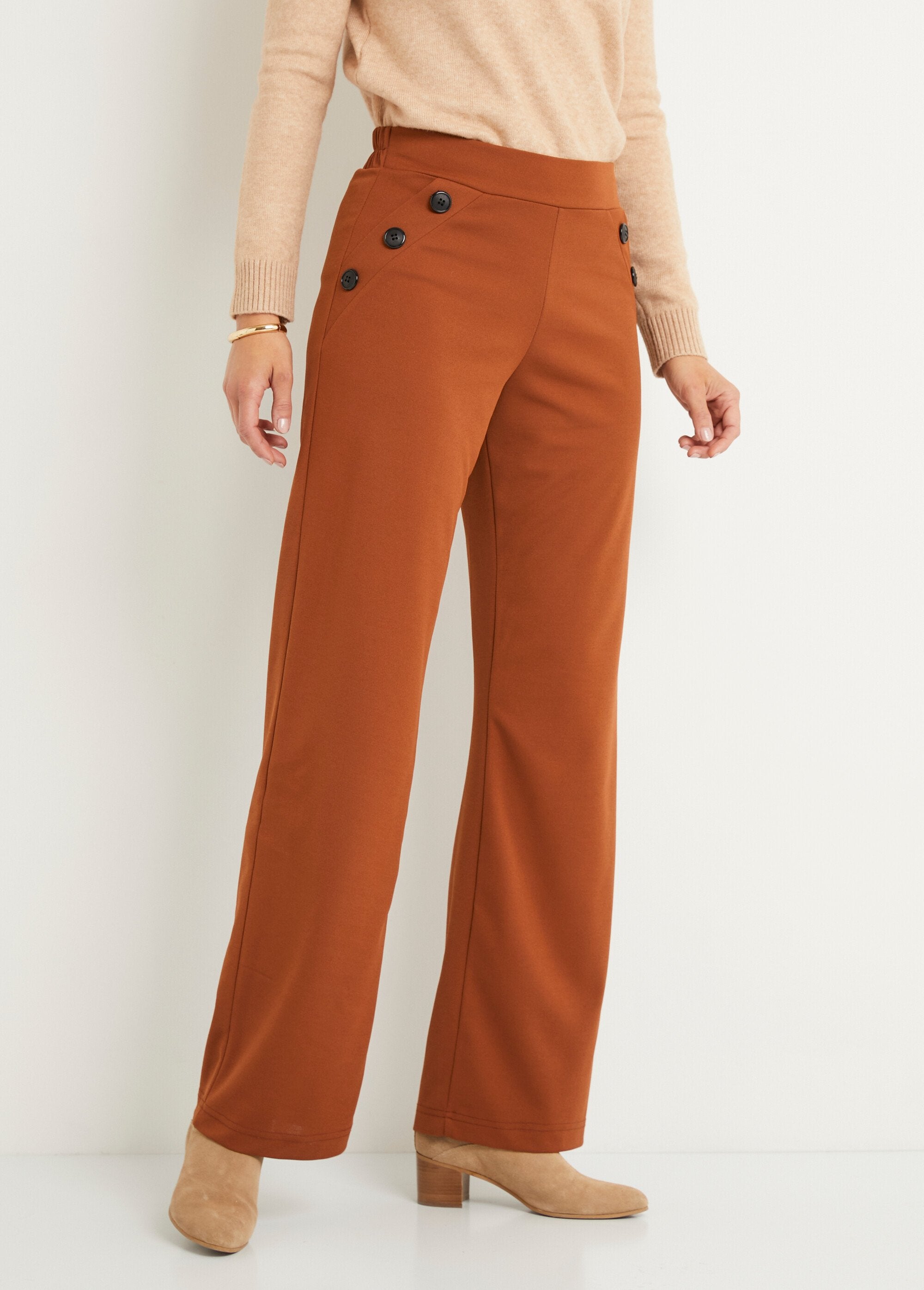 Semi-elasticated_wide-leg_pants,_plain_camel_FA1_slim