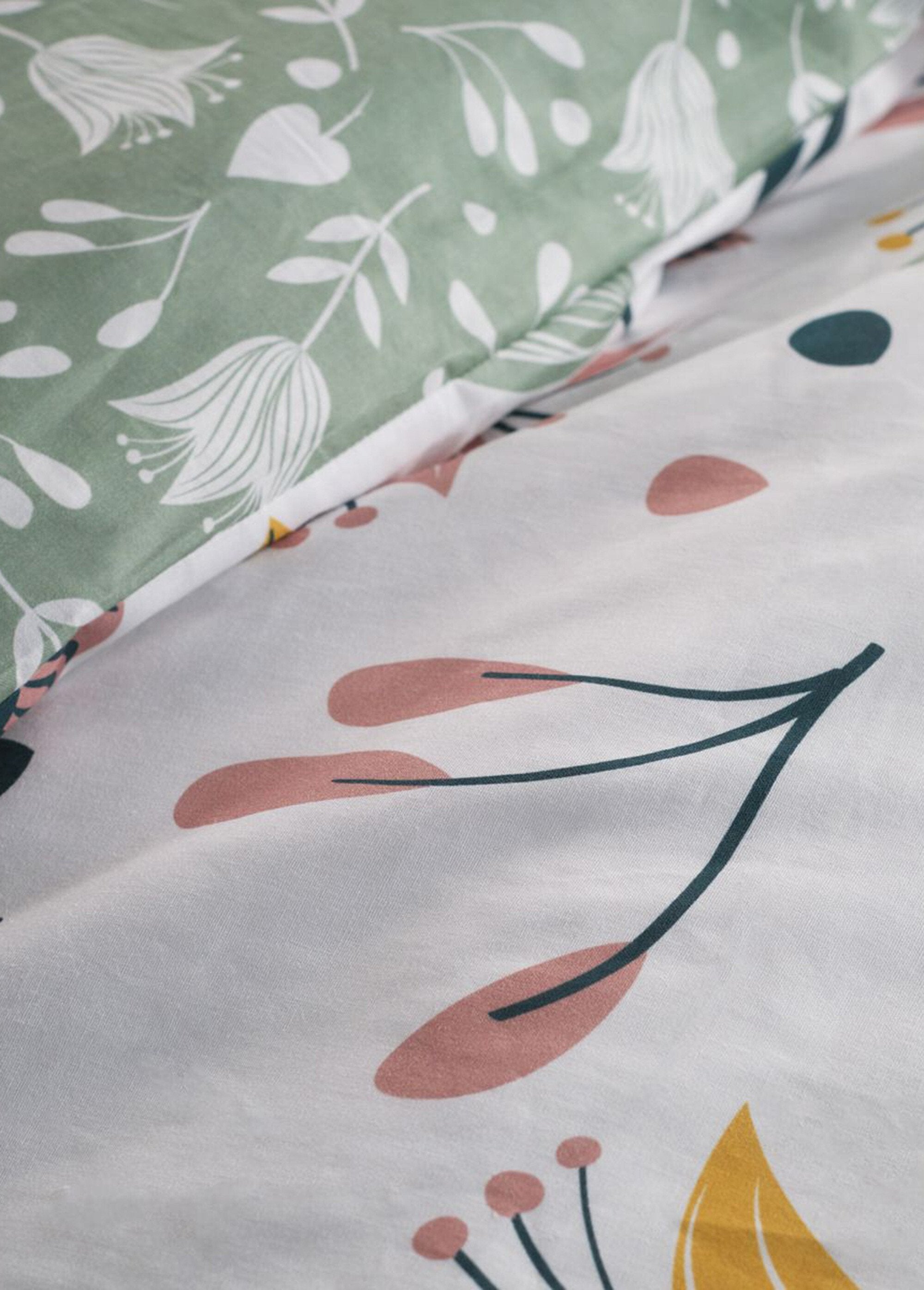 Flannel_bedding_set_240_x_220cm,_Bucolic_White_and_green_DE1_slim