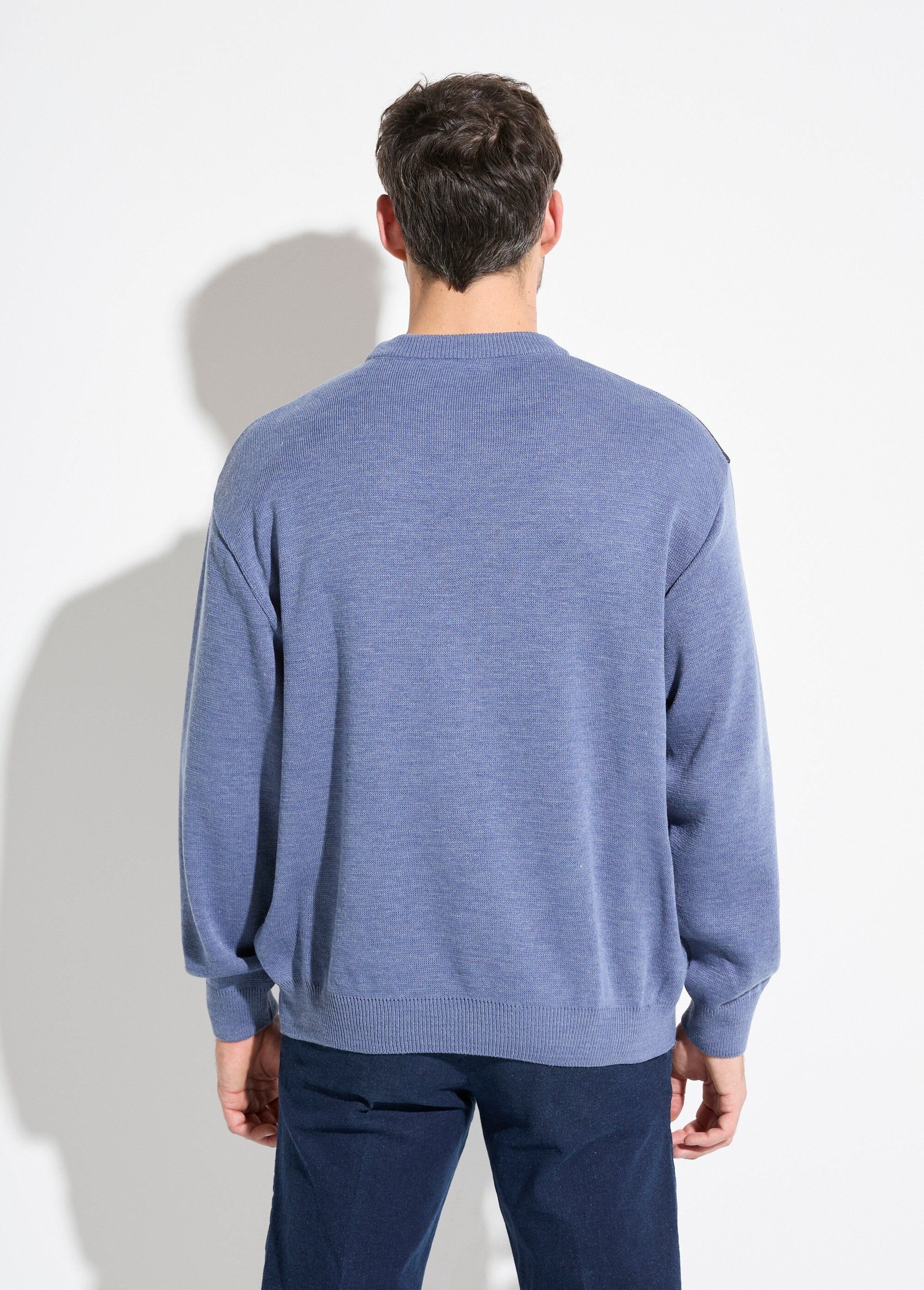 Pull_col_rond_jacquard_manches_longues_laine_Bleu_DO1_slim