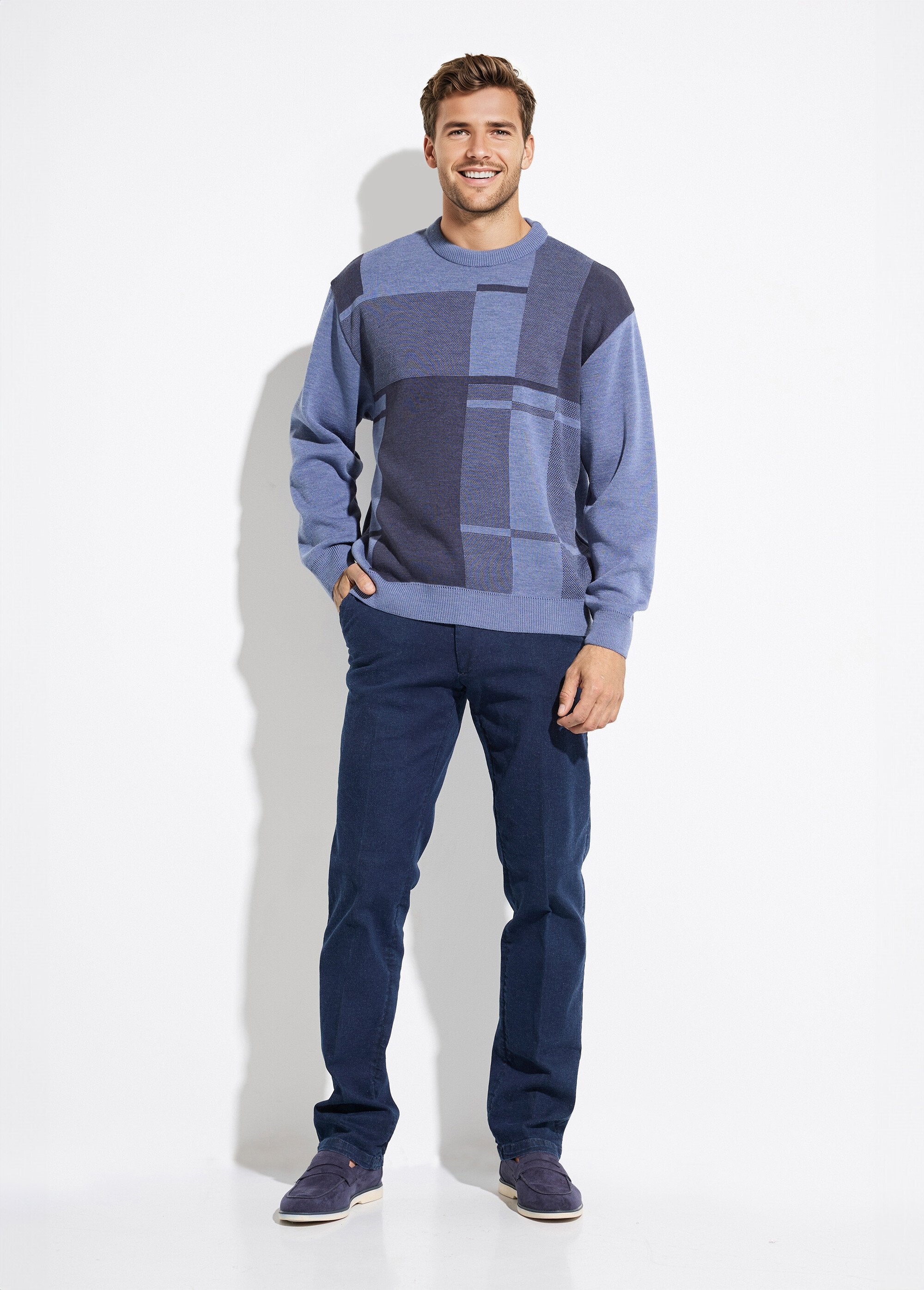 Pull_col_rond_jacquard_manches_longues_laine_Bleu_SF1_slim