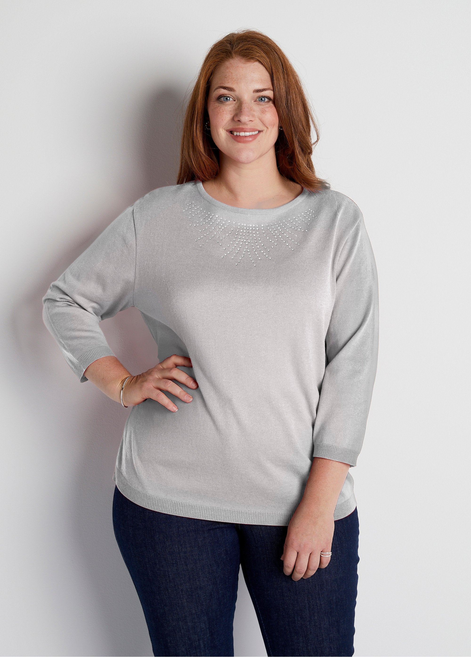 Round_neck_sweater_with_3/4_sleeves_and_studded_fantasy_Money_FA1_curvy