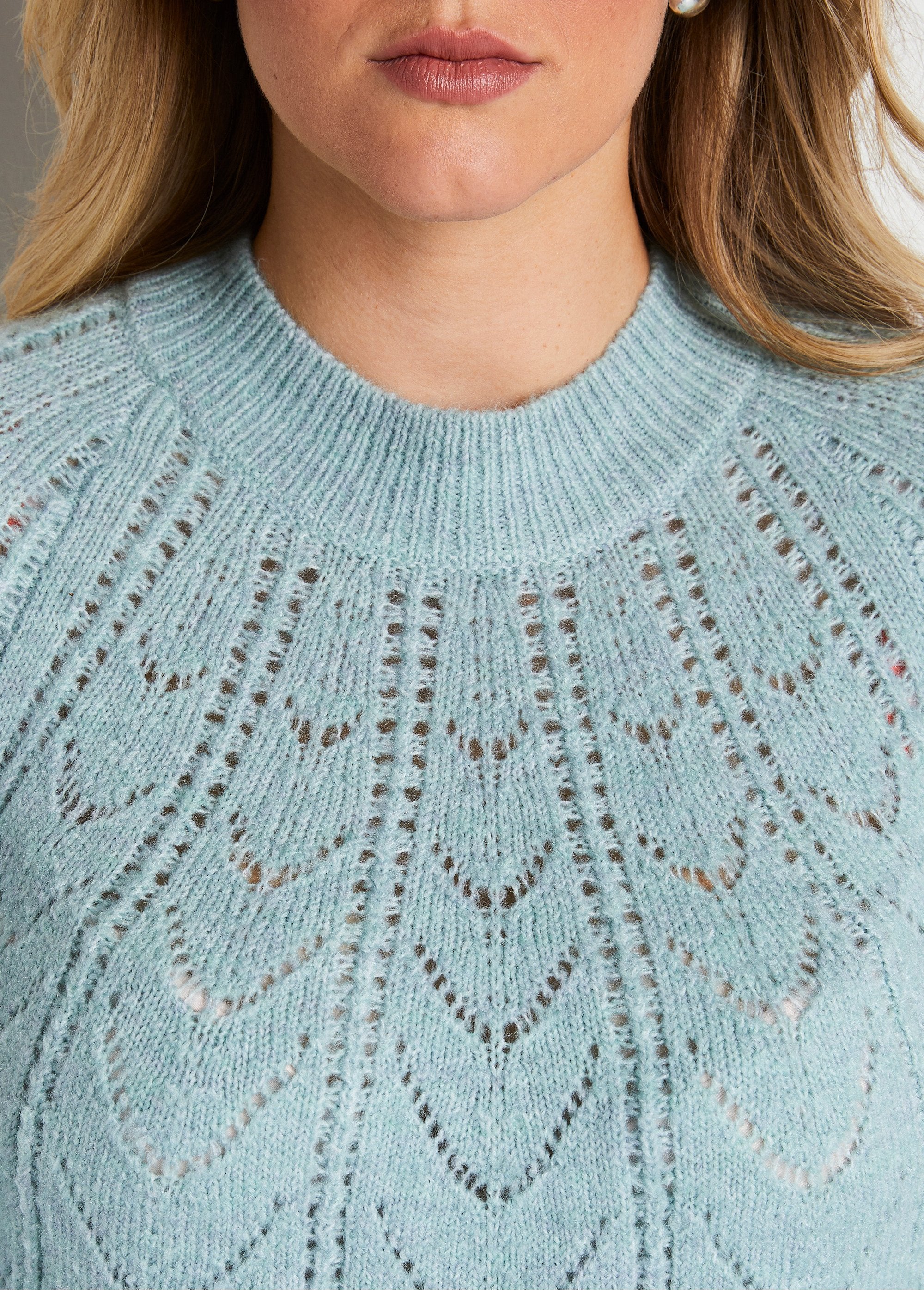 Round_neck_openwork_heathered_knit_sweater_Aqua_DE2_curvy