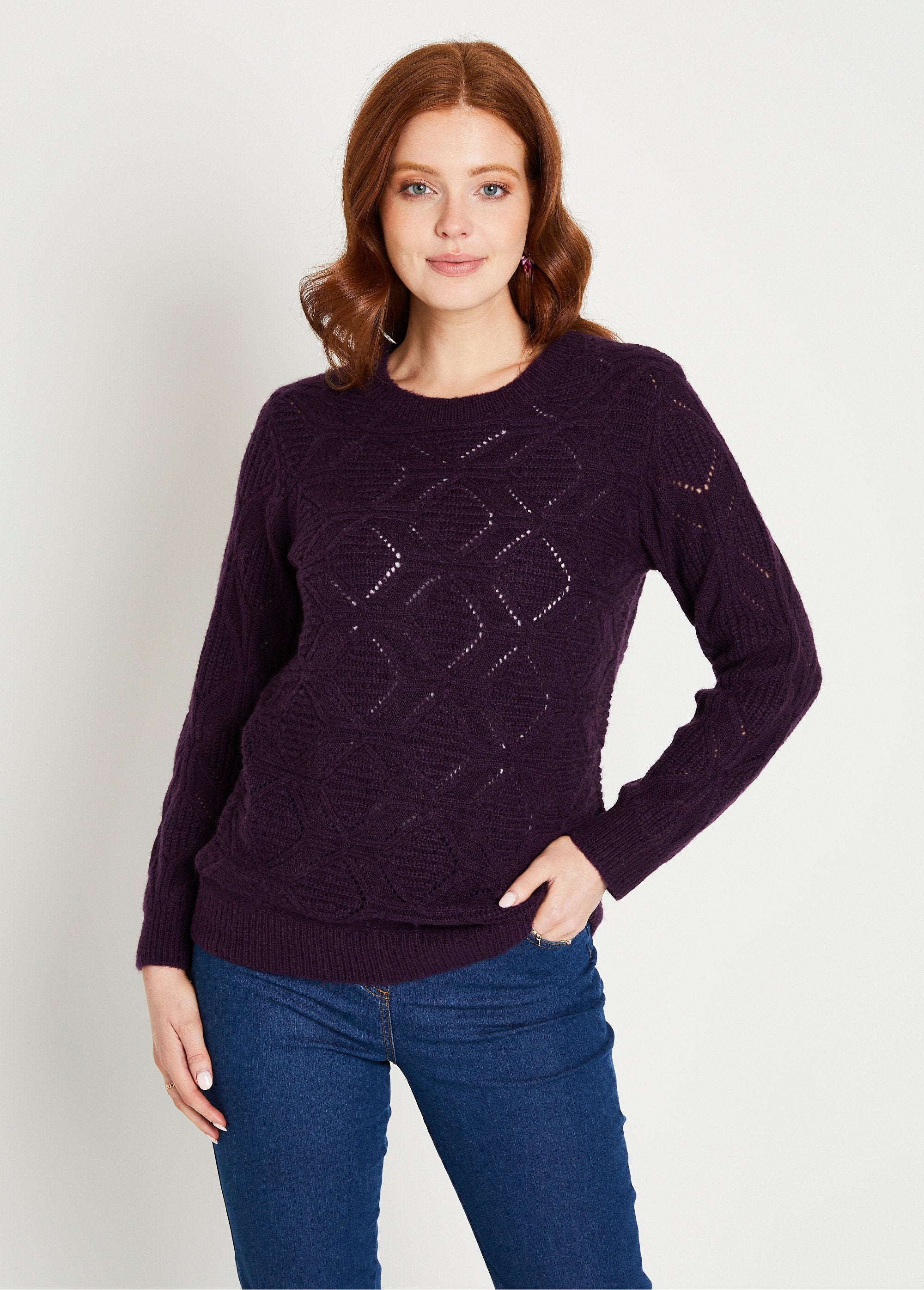 Plain_mid-length_tunic_sweater_with_openwork_knit_round_neck_Violin_FA1_slim