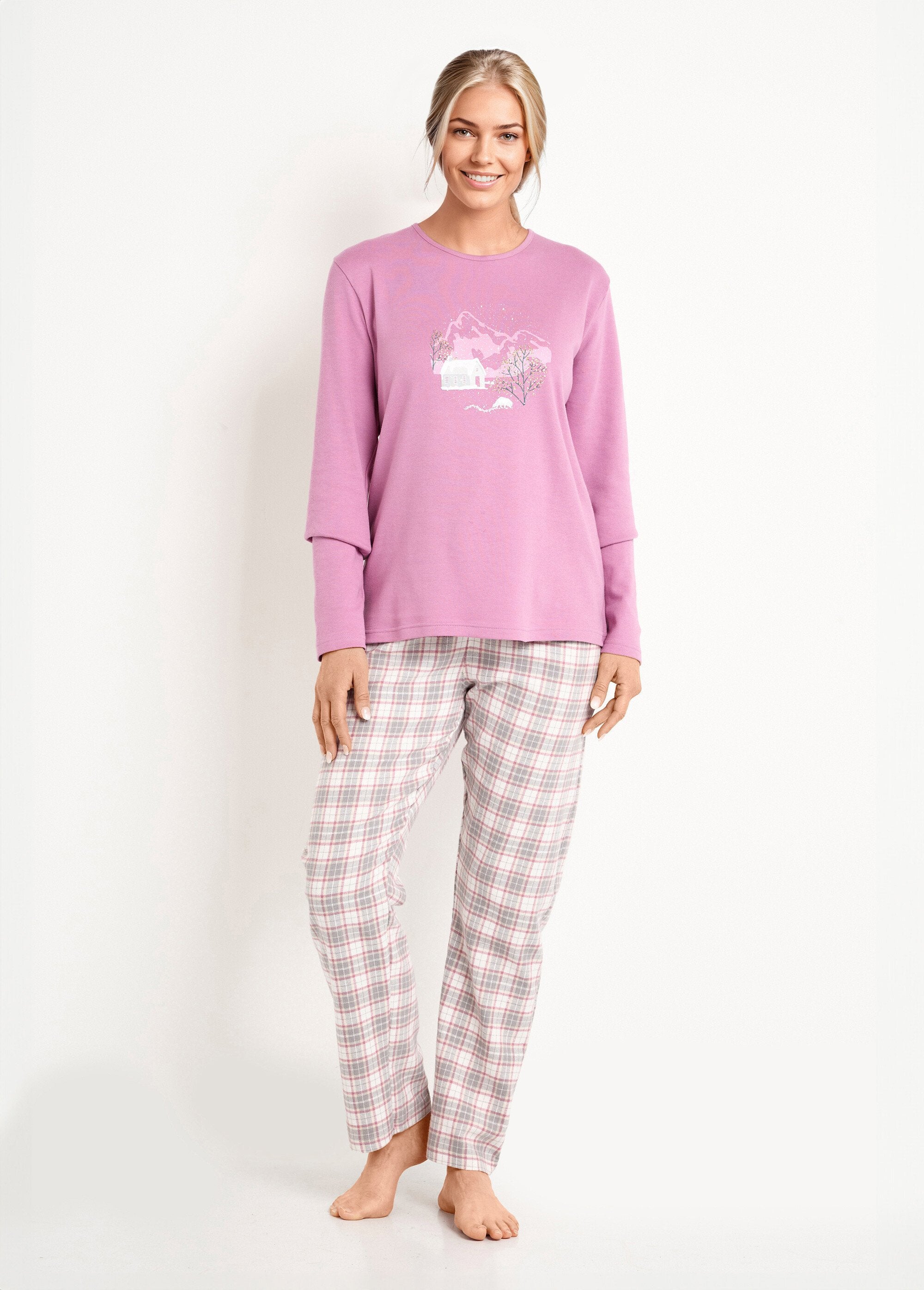 Warm_cotton_flannel_plaid_pajama_pants_Violine_FA1_slim