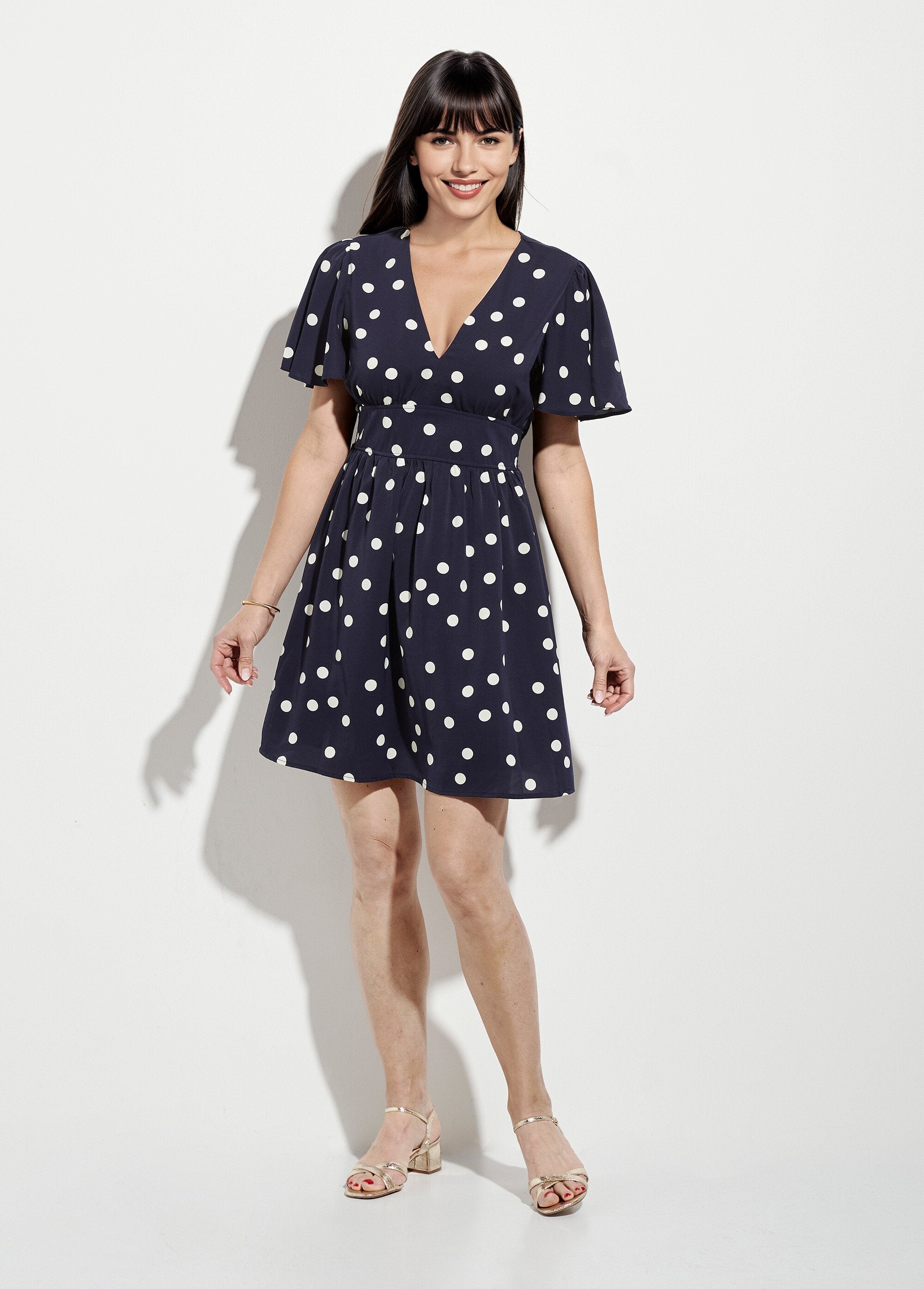 Short_polka_dot_dress_with_butterfly_sleeves_Navy_peas_FA1_slim