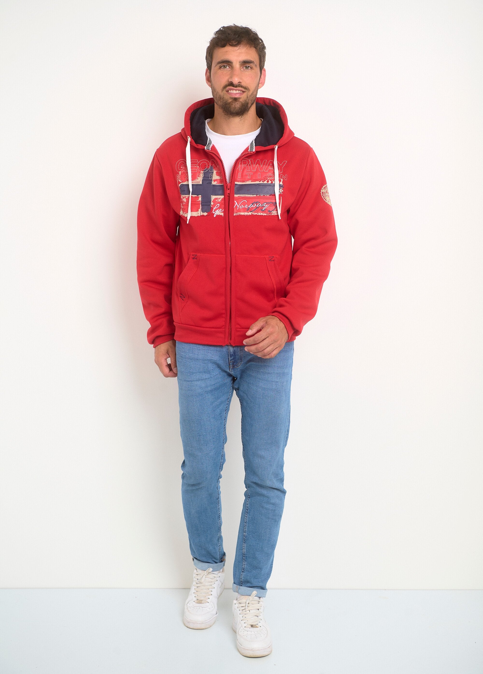 Kangaroo_pocket_zipped_hoodie_Red_and_navy_SF1_slim