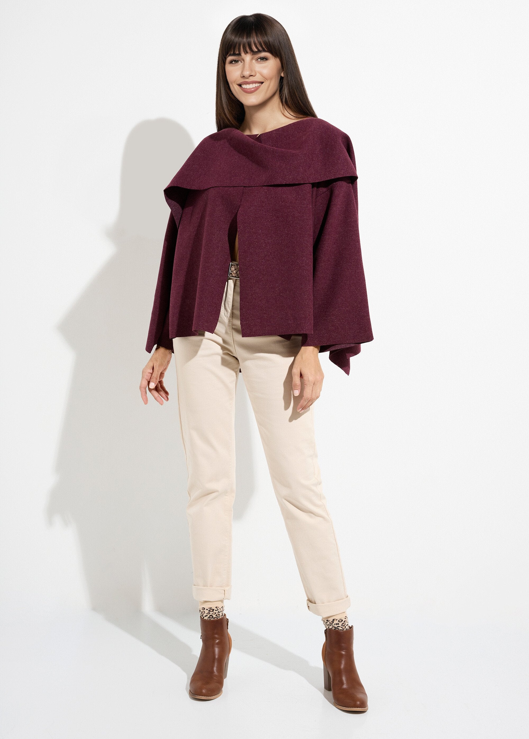 Veste_bouton_bijou_métal_et_écharpe_Bordeaux_SF1_slim