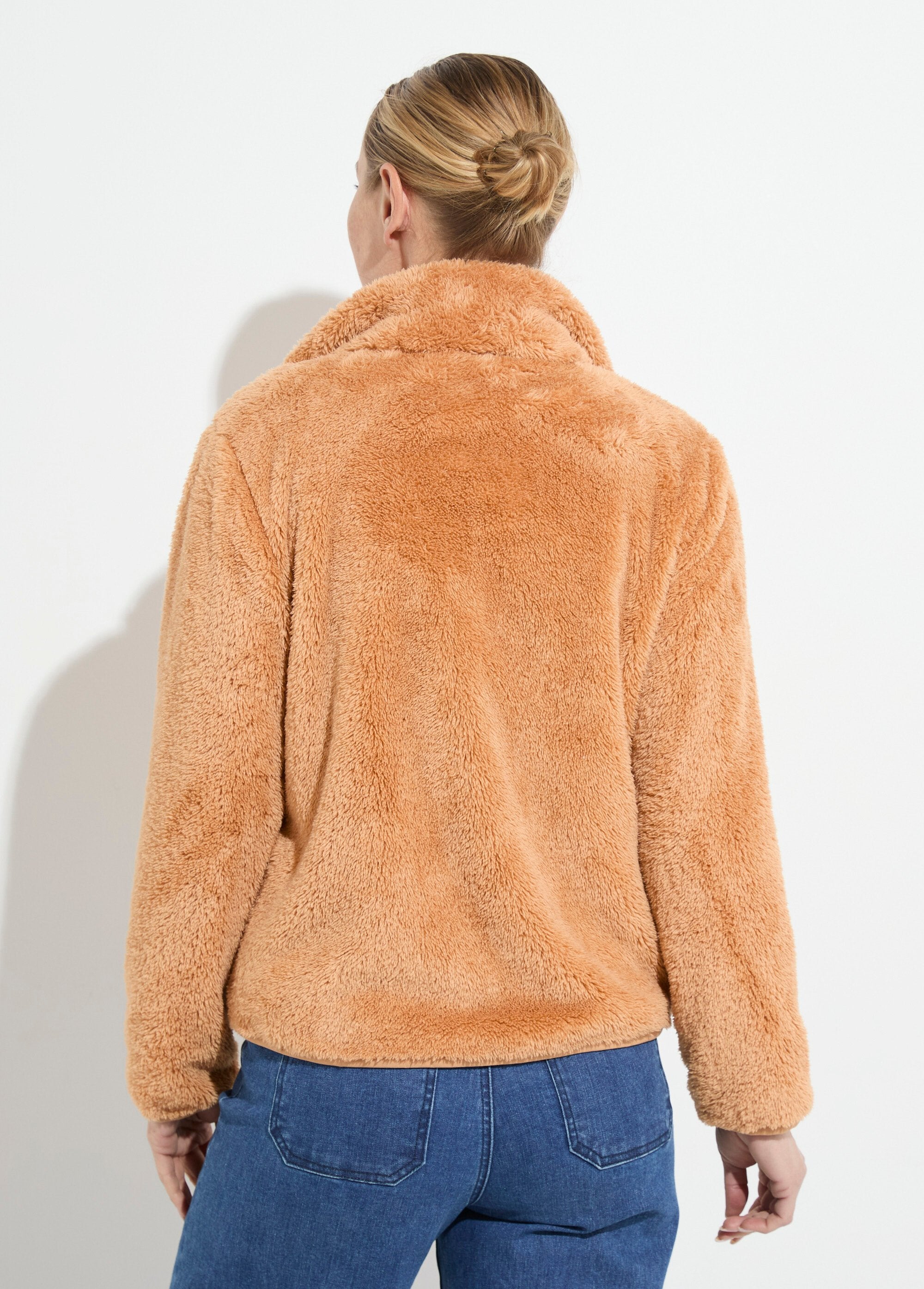 Veste_fausse_fourrure_col_montant_manches_longues_Chamois_DO1_slim