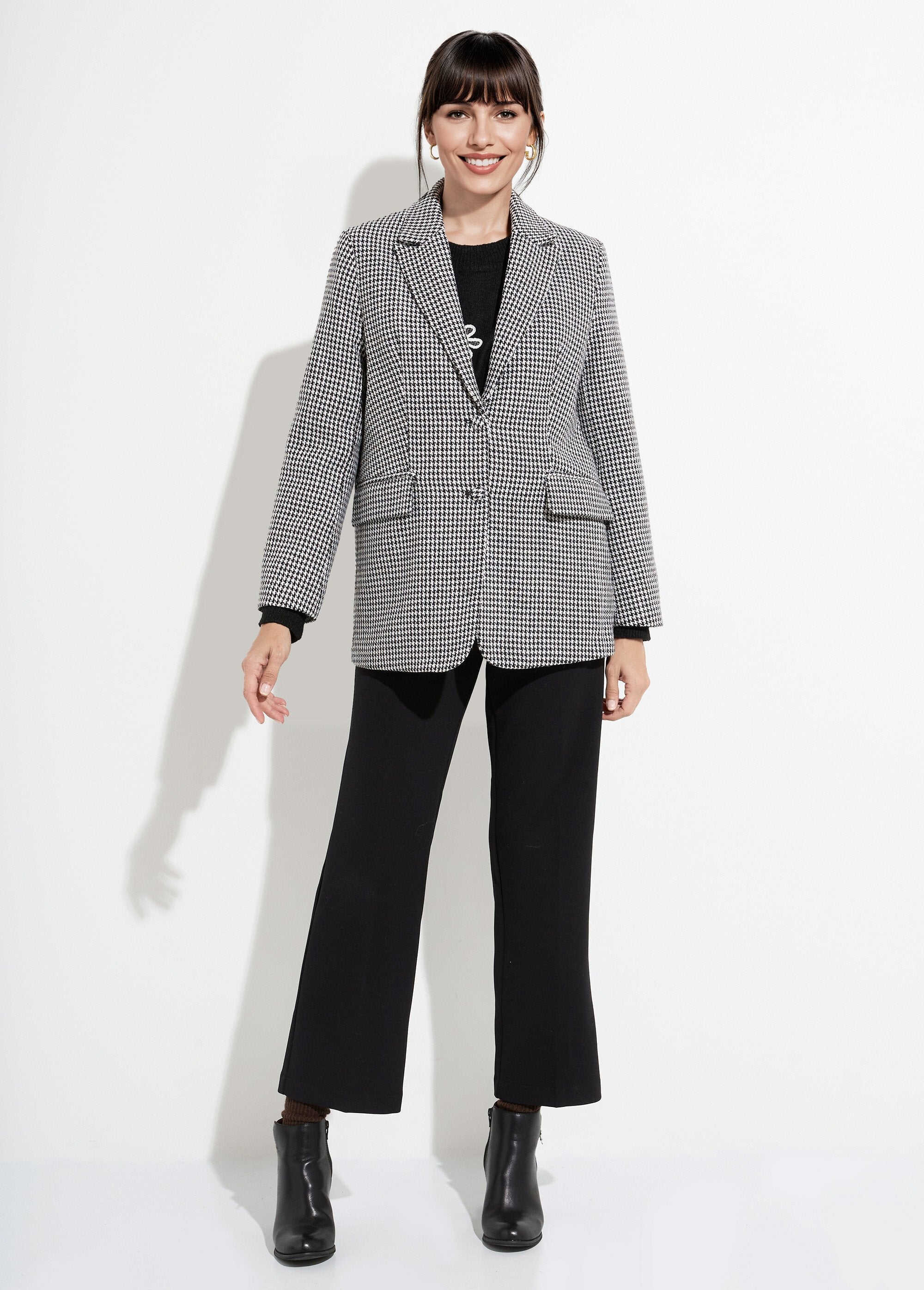 Veste_jacquard_pied_de_coq_col_tailleur_Noir_et_blanc_SF1_slim