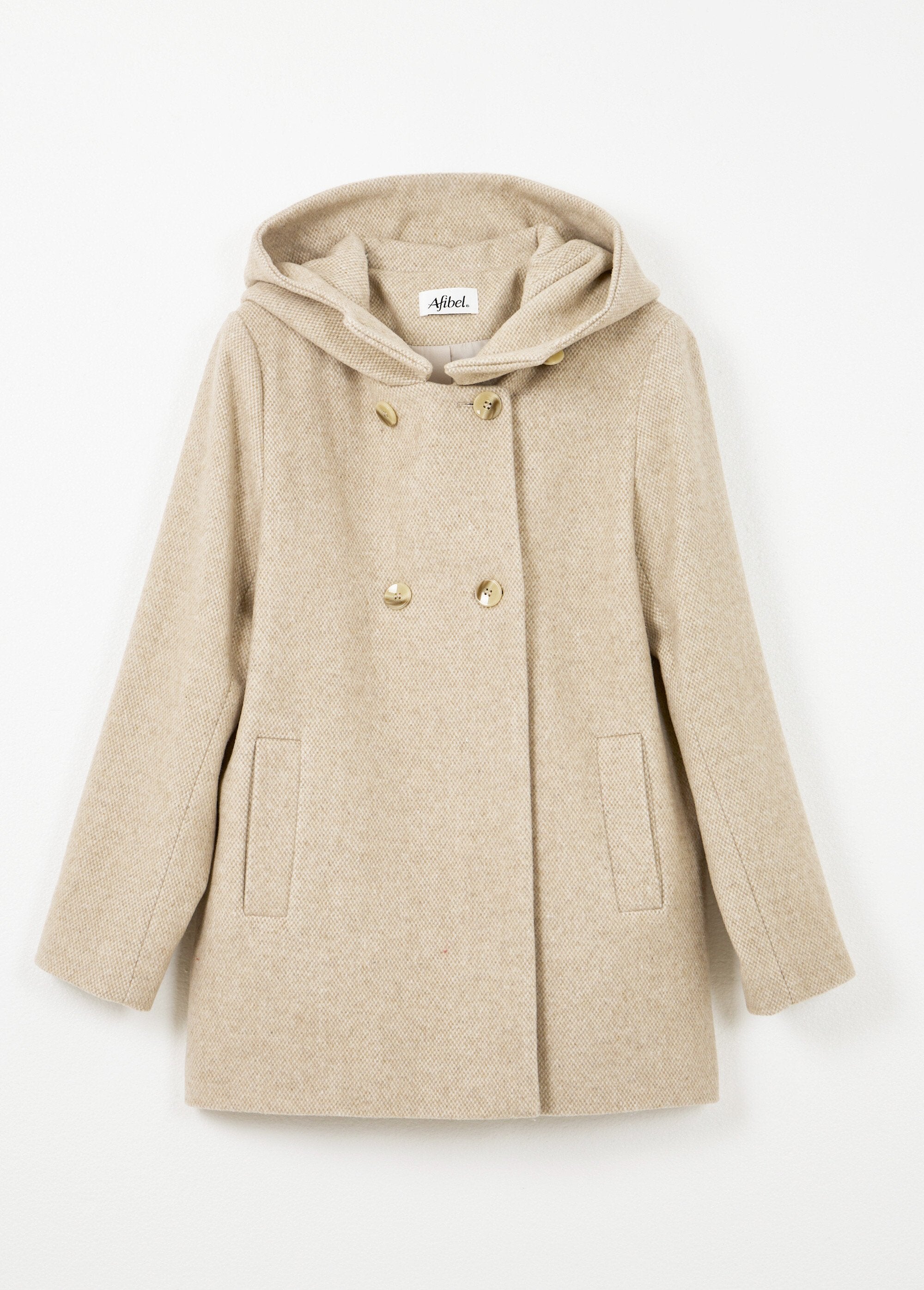 Veste_manteau_lainage_tweed_double_boutonnage_capuche_Beige_AP1_slim