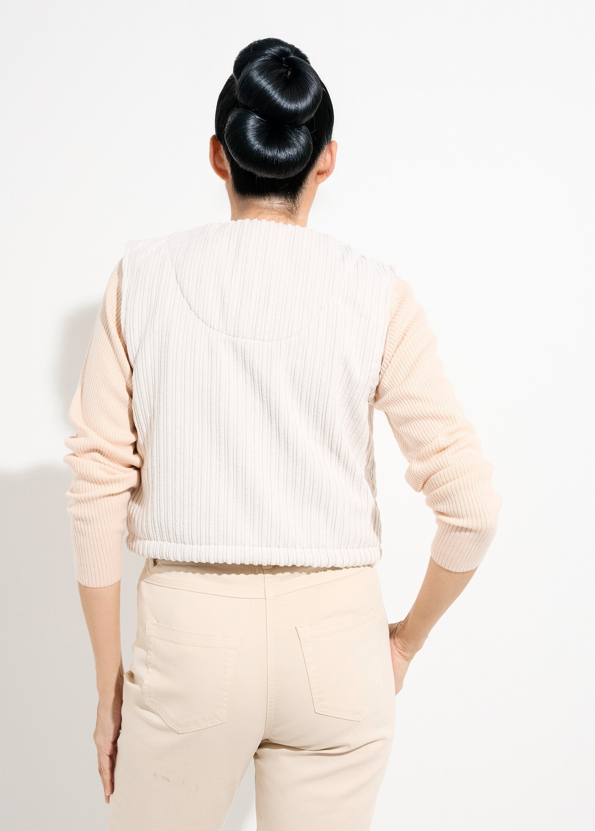 Veste_zippée_col_V_sans_manches_velours_Ecru_DO1_slim